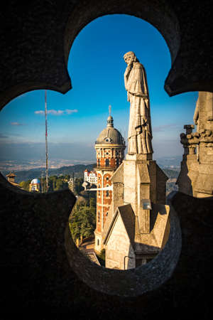 Expiatory Church of the Sacred Heart on the Tibidabo, Barcelona, Catalonia, Spainのeditorial素材