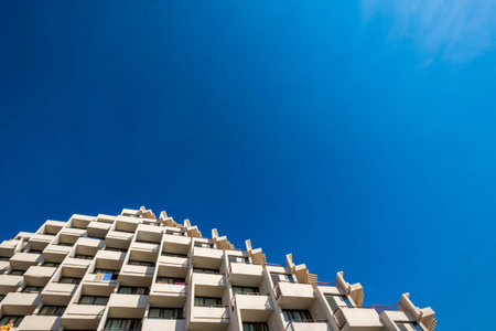 Makarska, Croatia - May 29, 2017: Panoramic of Makarska city and Biokovo Natural Park in Croatiaのeditorial素材