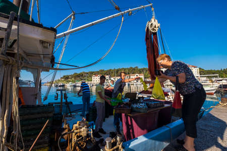 Makarska, Croatia - May 29, 2017: Port of Makarska in  Dalmatia Croatia Europeのeditorial素材
