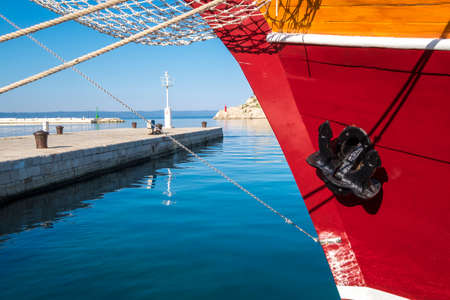 Port of Makarska in  Dalmatia Croatia Europeの写真素材