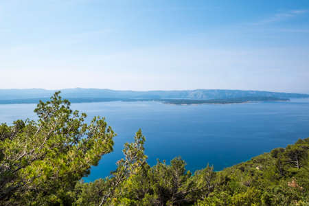 Landscape around Murvica near of Zlatni Rat in Brac Island Croatia Europeの写真素材