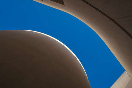 Barcelona, Spain - February 20, 2017: Detail of the building of MACBA, Museum of Contemporary Art of Barcelona, Catalonia Spainのeditorial素材