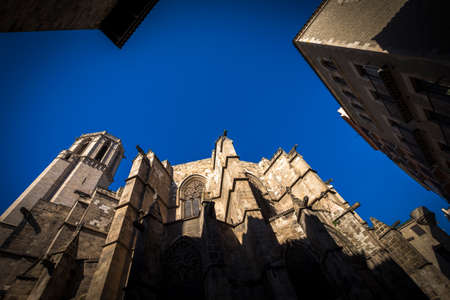 Cathedral of Barcelona or Cathedral of Santa Eulalia Barcelona Catalonia, Spainのeditorial素材