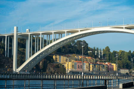 Ponte de Arrabida bridge in Douro riverの写真素材