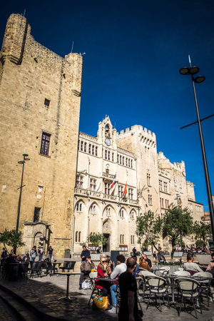 Narbonne, France - October 19, 2016: Archbishops' Palace, Narbonne, Franceのeditorial素材