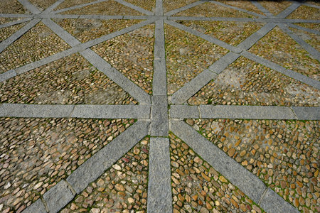 Detail of the medieval architecture of the city of Plasencia in the province of Caceres in Extremadura Spainの写真素材