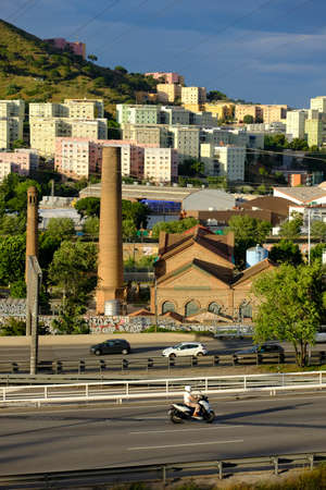 Urban landscape in Santa Coloma de Gramanet, an area of ââthe metropolitan area of ââBarcelona of lower middle class residencesの写真素材