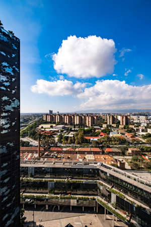Urban landscape in Hospitalet de Llobregat in Barcelona Spainの写真素材