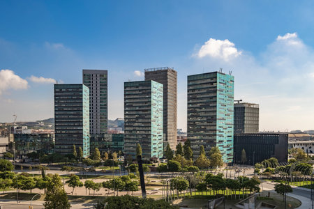 Urban landscape in Hospitalet de Llobregat in Barcelona Spain