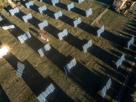 solar panels in a rural landscape in Spain