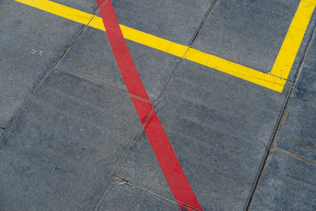 lines on the ground marking a sports field