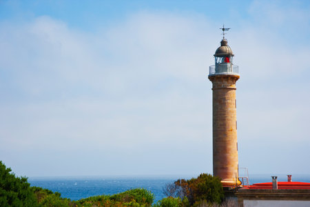 Lighthouse on the coast of Andalusiaの写真素材