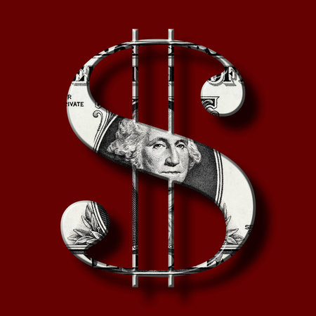 Dollar Banknote on Dollar Symbol