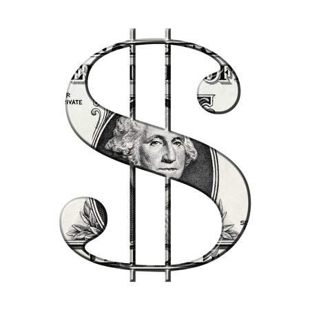 Dollar Banknote on Dollar Symbol