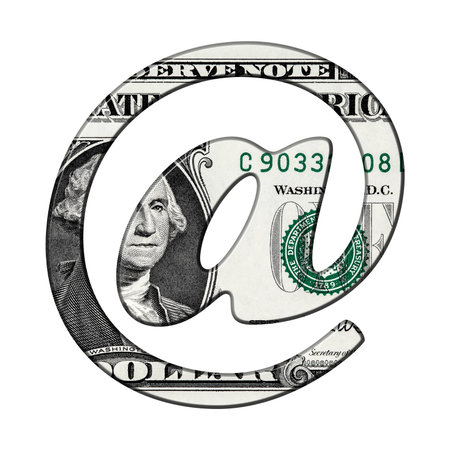 Dollar Banknote on email e-mail Symbol