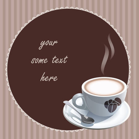 Vintage card with coffee mugのイラスト素材