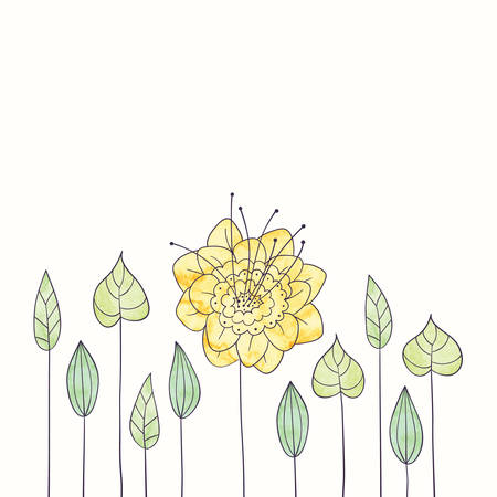 watercolor round flower frame. Hand draw romantic floral borderのイラスト素材