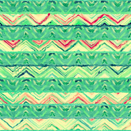 Native watercolor artistic colorful pattern. Ethnic boho style. Seamless draw tribal square texture.の写真素材