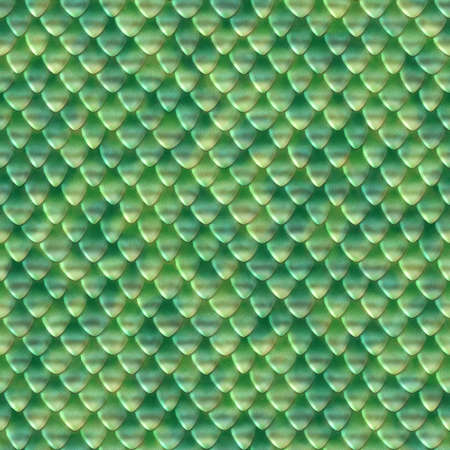 Seamless texture of metallic dragon scales. Reptile skin pattern. Fish scales texture. Shingles roof texture. Background of small triangular reflecting platesの写真素材