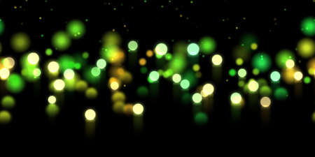 Glow bokeh spray background. Abstract colorful horizontal hero header with glitter particles with depth of field effectの写真素材