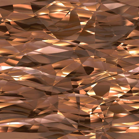 Seamless texture of crumpled metalllic foil as background. Tileable texture of crumpled metallic foilの写真素材
