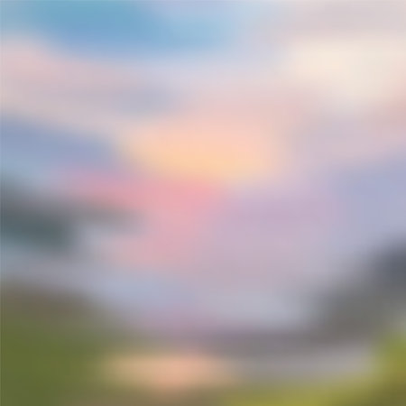 Vibrant blurred sea or sky clouds. Vector gradient backgroundのイラスト素材