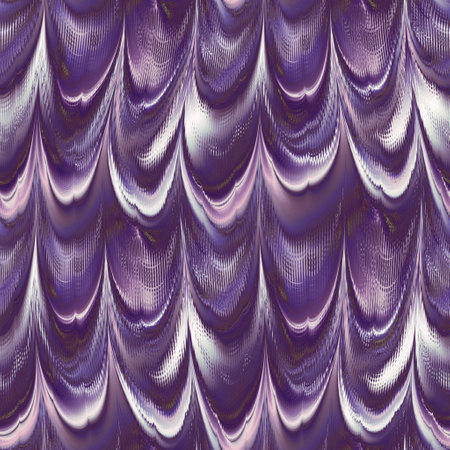 Artistic illustration of Mother of Pearl wavy pattern. Iridescent texture with silver gold scales folds. Tale Mermaid or dragon scales textureの写真素材