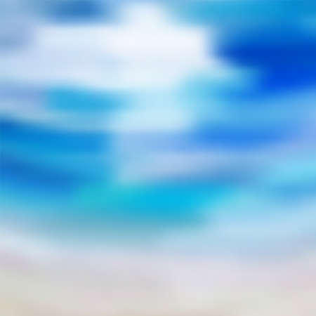 Vibrant blurred sea, sky clouds vector backgroundのイラスト素材