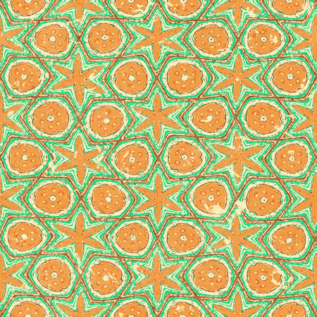Abstract seamless background of colorful floral pattern. Artistic messy pattern like colorful cutting papers. Modern vibrant wallpaper pattern. Illustrationの写真素材