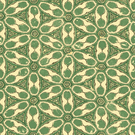 Abstract seamless background of colorful floral pattern. Artistic messy pattern like colorful cutting papers. Modern vibrant wallpaper pattern. Illustrationの写真素材