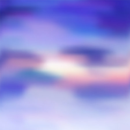 Vibrant blurred sea, sky clouds vector backgroundのイラスト素材