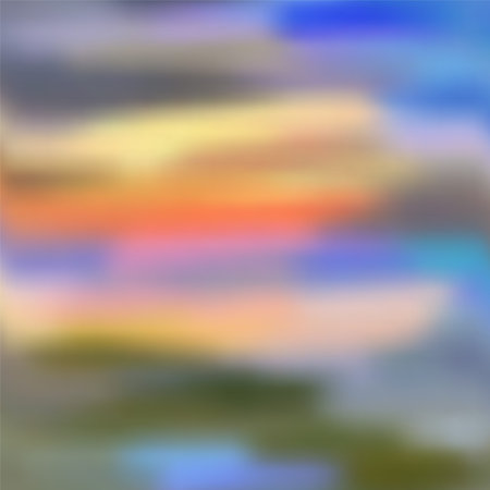 Vibrant blurred sea, sky clouds vector background