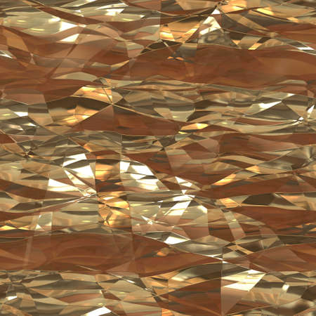 Seamless texture of crumpled metalllic foil as backgroundの写真素材
