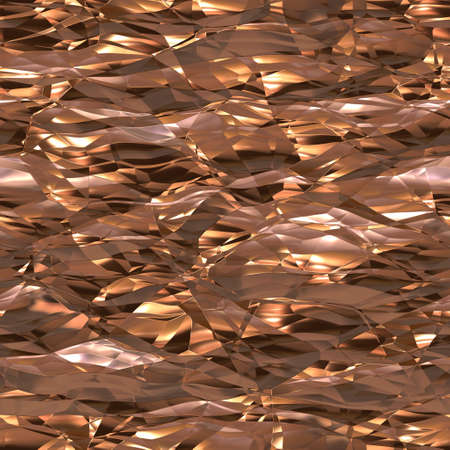Seamless texture of crumpled metalllic foil as background. Tileable texture of crumpled metallic foilの写真素材