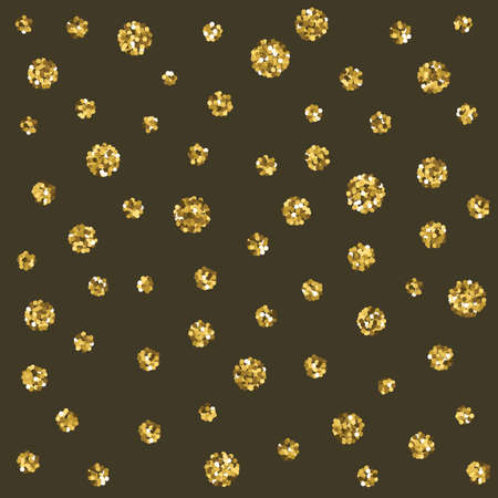 Pattern with glamour jewelry gold glitter spotsのイラスト素材