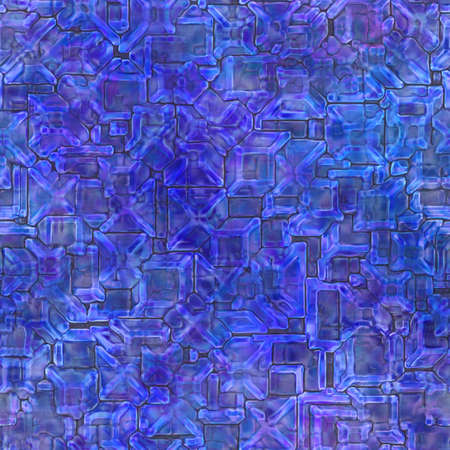 Cartoon seamless texture of color fantasy cobble stone ground pavement. Soft shaped rocks as background - illustrated seamless textureの写真素材
