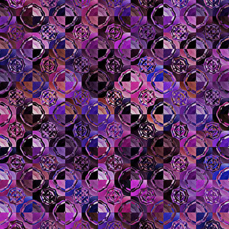Glass seamless pattern. Color decorative glass texture. Patterned interior glassの写真素材