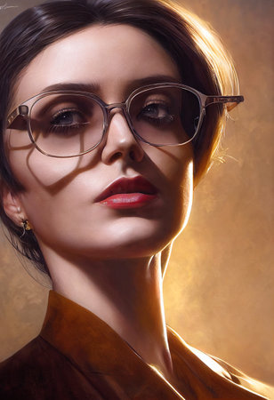 Illustration attractive lady girl skilled qualified person wearing formal suitの写真素材