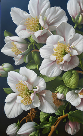 Vintage Exotic flowers retro view. Floral background. Baroque styleの写真素材