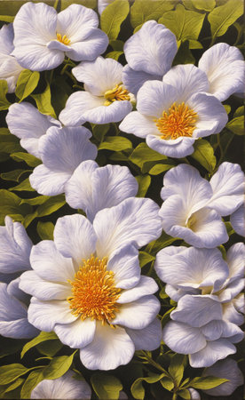 Vintage Exotic flowers retro view. Floral background. Baroque styleの写真素材
