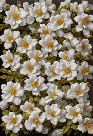 Vintage Exotic flowers retro view. Floral background. Baroque styleの写真素材