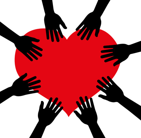 Hands on Heart Circleのイラスト素材