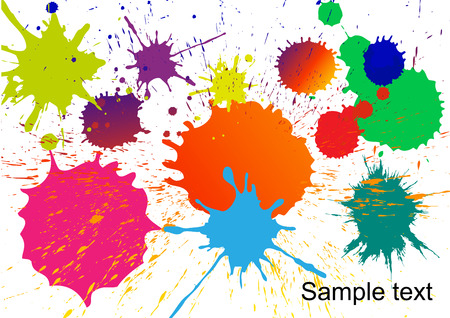 colors paint splash vector, colors splash, colorful paint, abstract paint colorsのイラスト素材