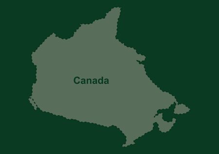 Canada map in green background, canada map vector, map vectorのイラスト素材