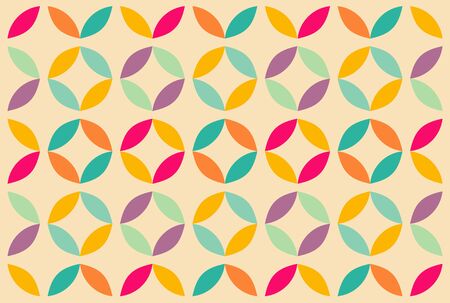 bright geometric circle pattern, pattern vector, background vectorのイラスト素材