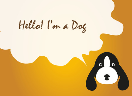 dog vector text quote, dog vectorのイラスト素材