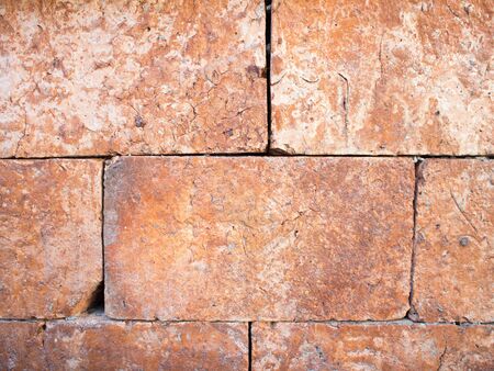 Old bricks stone wall, rock brick wall.の写真素材