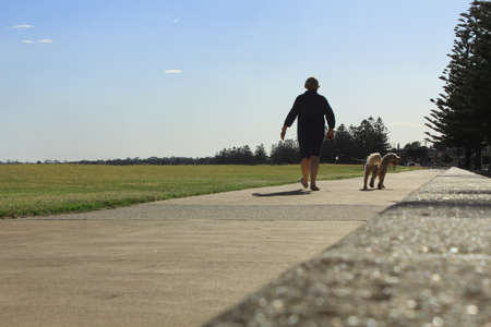exercise along the beachの写真素材