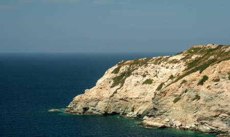 View on sea and mountainsの写真素材
