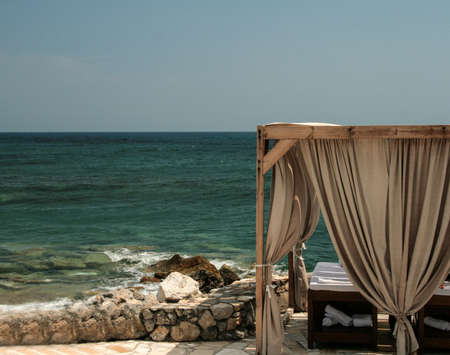 Spa treatment on the cretan beachの写真素材